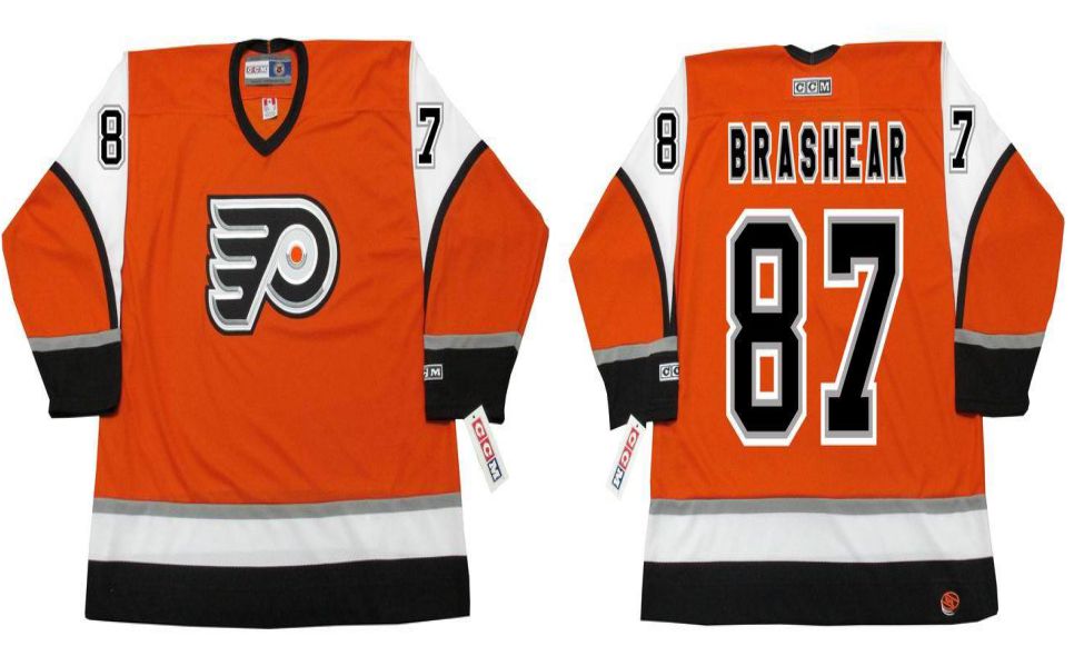 2019 Men Philadelphia Flyers #87 Brashear Orange CCM NHL jerseys